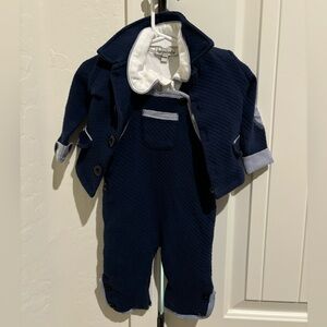 6/9 month 3 piece overalls and jacket